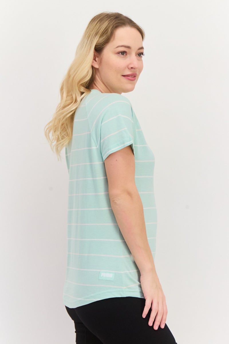 PUMA Women Sportswear Fit Short Sleeves Training Top, Mint Green - Image 2