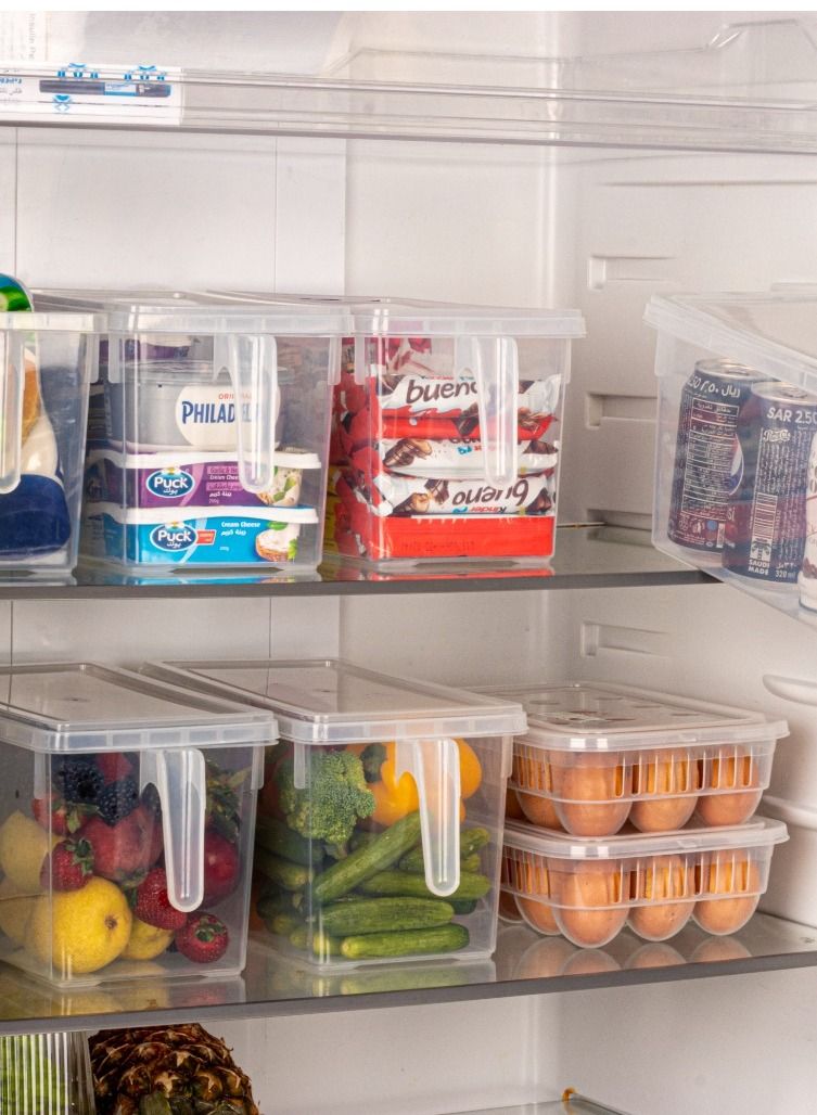 هوبي طقم حافظة بيض (2 قطعة ) تسع 15بيضة للحافظة الواحدة شفاف مع غطاء محكم القفل وفتحات تهوية - Image 4