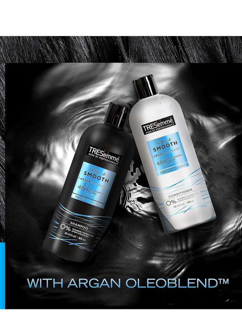 TRESemmé TRESemmé Shampoo and Conditioner Set, Silky & Smooth + Keratin Repair Hair Mask – Anti-Frizz Hair Products with Argan Oleo Blend (3 Piece Set)  - Image 4