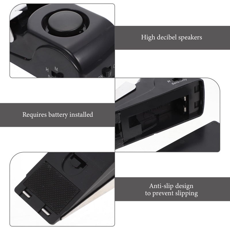 Smart Door Stopper Wedge with Alarm Non Skid Portable Security for Home Anti Use - Image 4