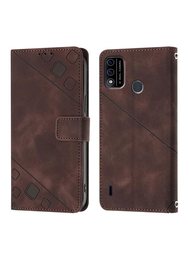 اس-توب جراب هاتف Itel A48 من الجلد المنقوش بملمس الجلد - Image 3