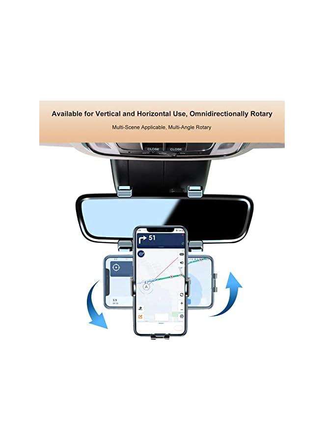 S-TOP Retractable Car Phone Holder for Rear View Mirror, Adjustable Multifunctional Phone Mount, Compatible with All Smartphones, Ideal for Safe Driving and Navigation - Image 3