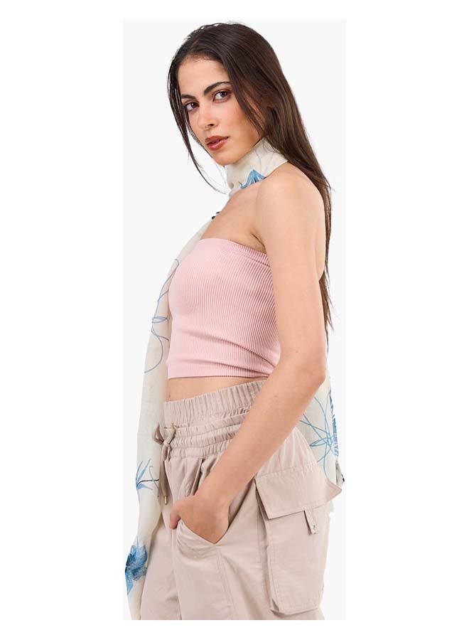 Clue Strapless Cropped Ribbed Top - Image 2