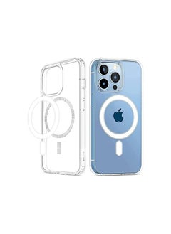 Magnetic for Apple Iphone 12 pro max Case Clear, Upgraded Full Camera Protection Compatible with Non-Yellowing Protective Shockproof Bumper - Clear