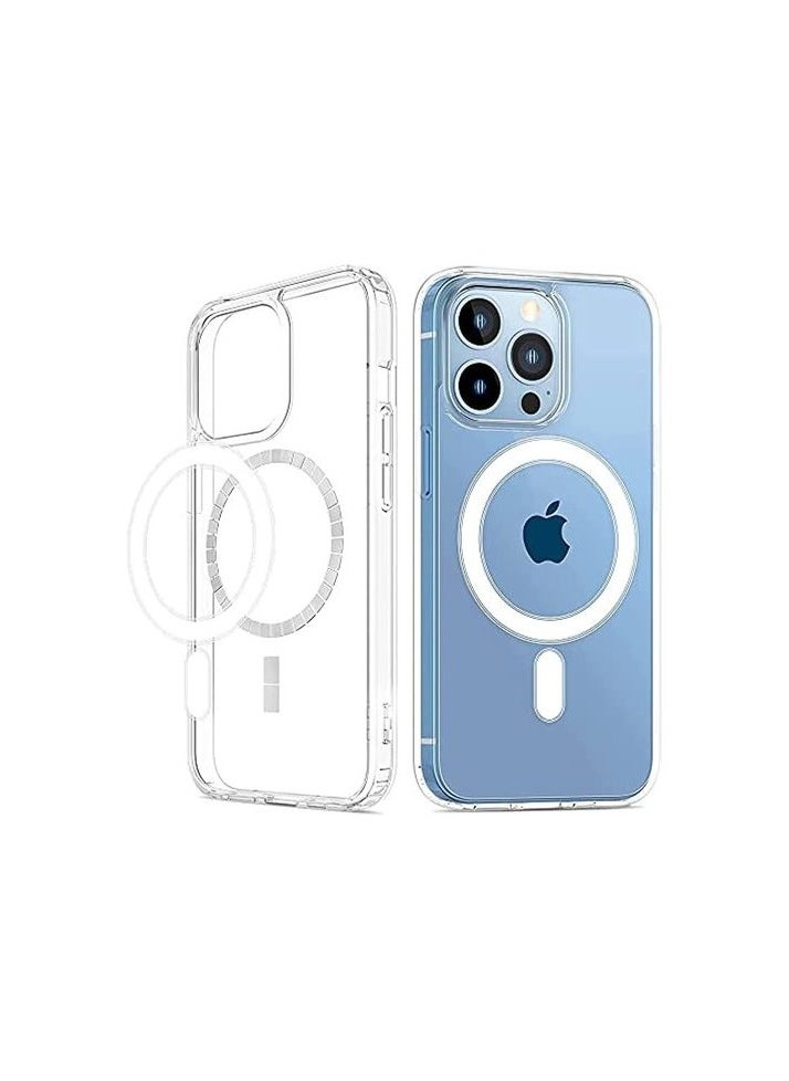 Generic - Magnetic for Apple Iphone 12 pro max Case Clear, Upgraded Full Camera Protection Compatible with Non-Yellowing Protective Shockproof Bumper - Clear - Image 1