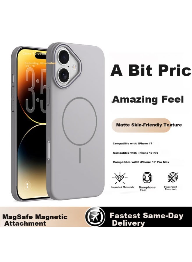 Gurrs Apple Iphone 17 Case Magsafe Magnetic Wireless Charging Full Coverage Drop Protection Lightweight Heat Dissipation Matte Dark Space Gray