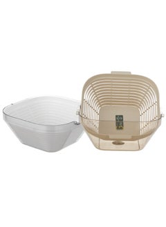Luxury Lightweight Double Layer Transparent Drain Basket Fruit Sink Drain Basket Household Plastic Fruit Bowl Kitchen Sink Drain Basket, 84.3*53.6*29.5cm - Multicolor