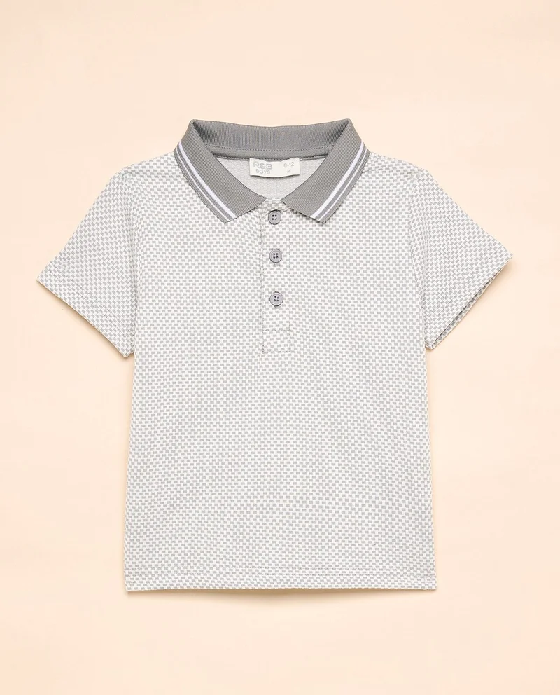 R&B Solid Polo T-Shirt and Shorts Set