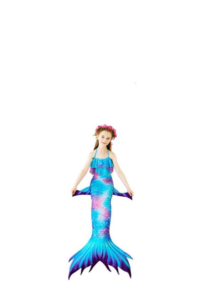 Y&D 3-Piece Mermaid Bathing Swimsuit Set 120cm - Image 4