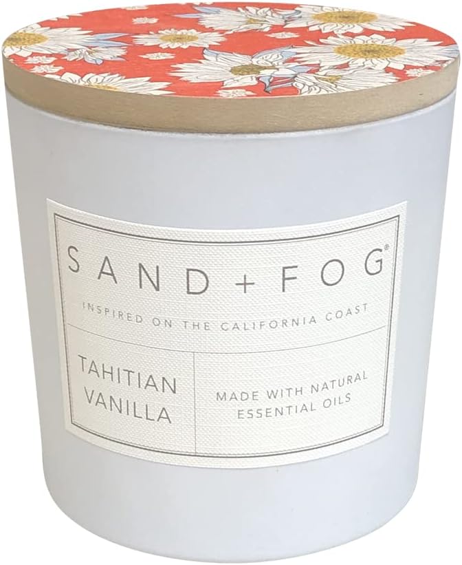 Sand + Fog Scented Candles - Tahitian Vanilla - Additional Scents and Sizes - 3 Wicks 100% Cotton Lead-Free - Luxury Air Freshening Jar Candles - Perfect Home Decor - 21 oz - Image 1