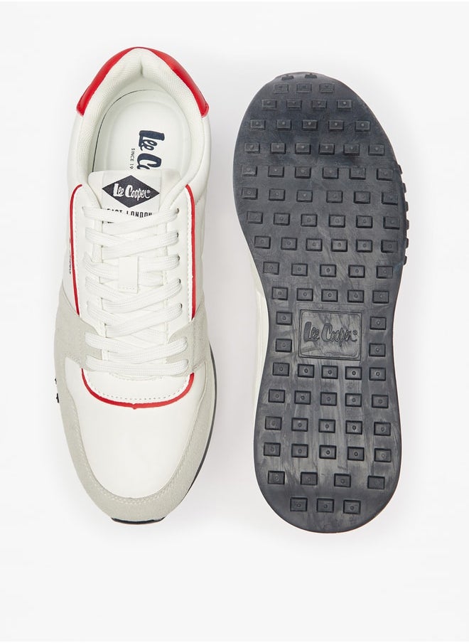 Lee Cooper حذاء رياضي رجالي مزين بشعار مع رباط للإغلاق  - Image 4