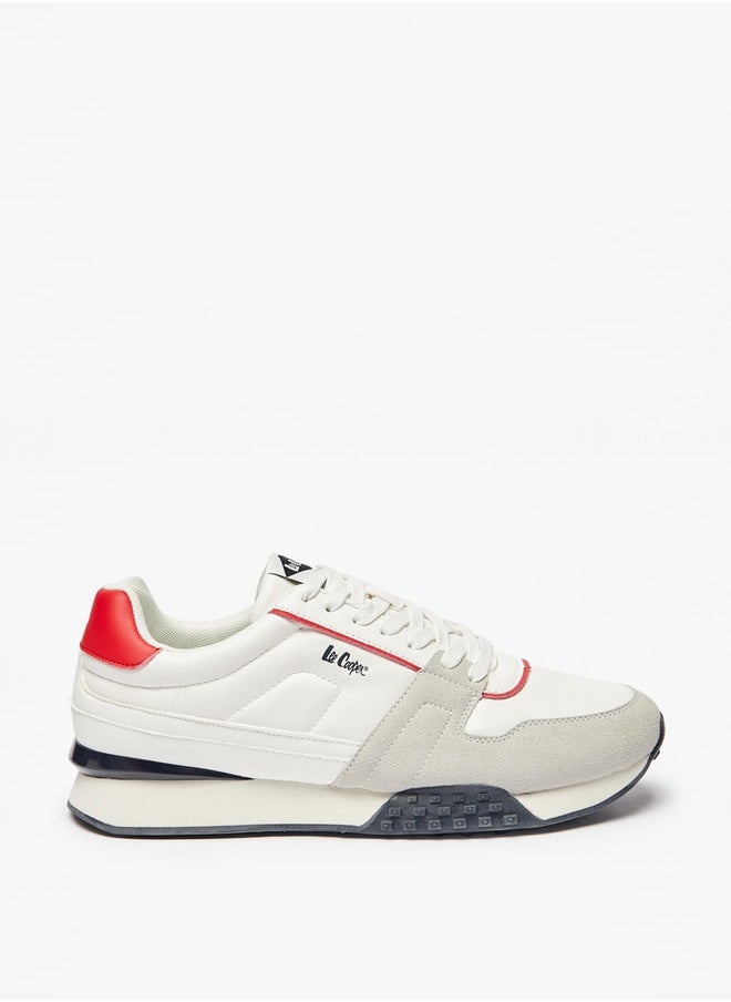 Lee Cooper حذاء رياضي رجالي مزين بشعار مع رباط للإغلاق  - Image 3