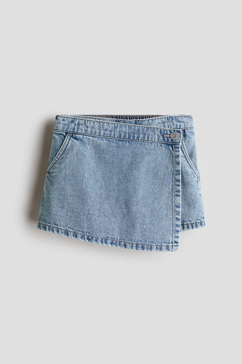 H&M Denim wrap skort