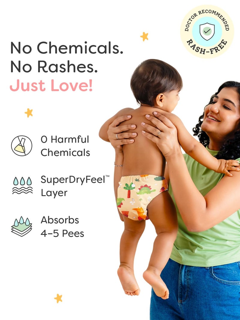 Superbottoms حفاضة قماش فري سايز أونو سوبر سوفت (مع فيلكرو) | حفاضة قماش قابلة لإعادة الاستخدام وقابلة للتعديل للأطفال | راحة جافة | تناسب من 3 أشهر إلى 3 سنوات | قابلة للغسل وخالية من الطفح الجلدي | وقت الزئير. - Image 4