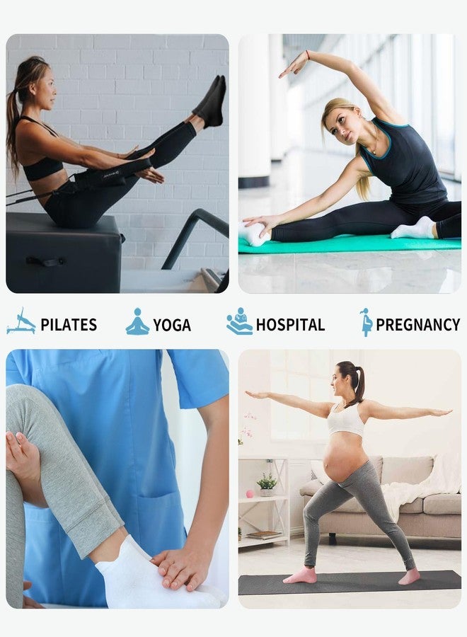 ديبولونج جوارب ديباولونغ بيلاتس مانعة للانزلاق - جوارب يوغا وتمارين باريه، 4 أزواج - Image 5