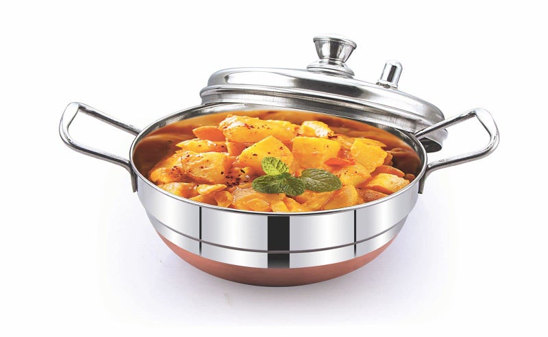 Diamond Stainless Steel Multi Kadai With 10 Idly - 1 Count, Silver. - Image 2