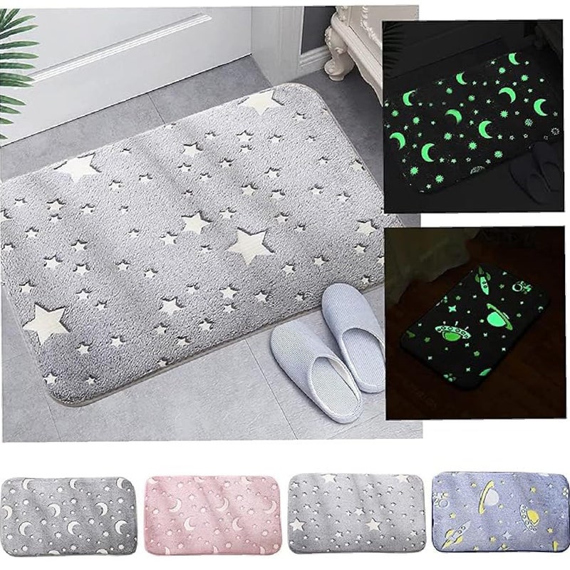 Prostuff.in Prostuffin NonSlip Radium Mat Dark in Glow Dor Mat Microfiber Kitchen Floor Mat Soft Washable Luminous Bathroom Mat Bedroom Living Room Doormat Multicolor 1 Pcs Size60 40 - Image 2