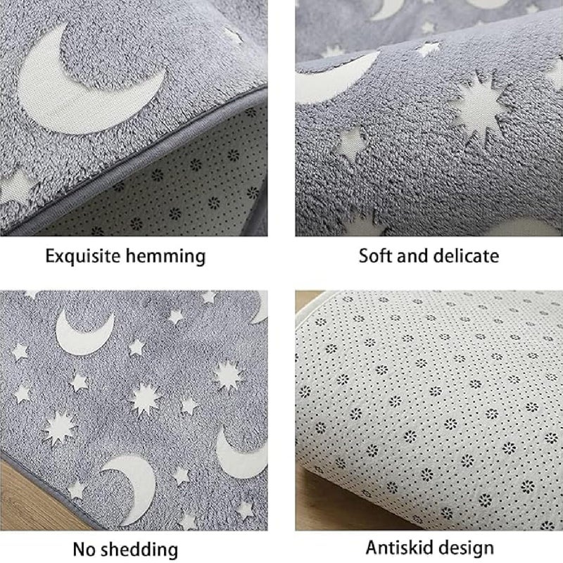 Prostuff.in Prostuffin NonSlip Radium Mat Dark in Glow Dor Mat Microfiber Kitchen Floor Mat Soft Washable Luminous Bathroom Mat Bedroom Living Room Doormat Multicolor 1 Pcs Size60 40 - Image 4