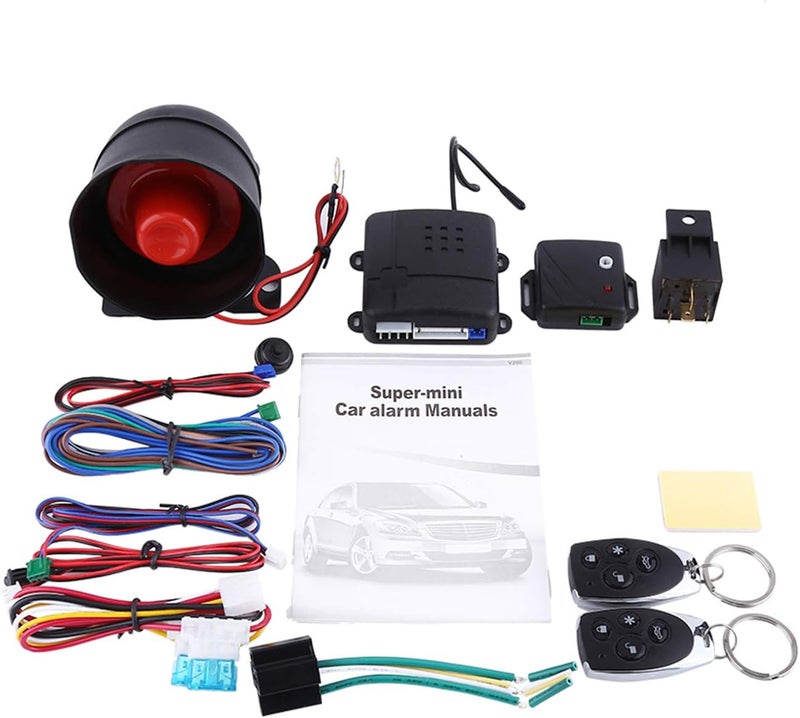 1 Way Car Vehicle Security Alarm System – Universal Keyless Entry Remote Control Auto Burglar Deterrent for Cars – Intelligent & Easy Install with 2 Fobs - Image 1