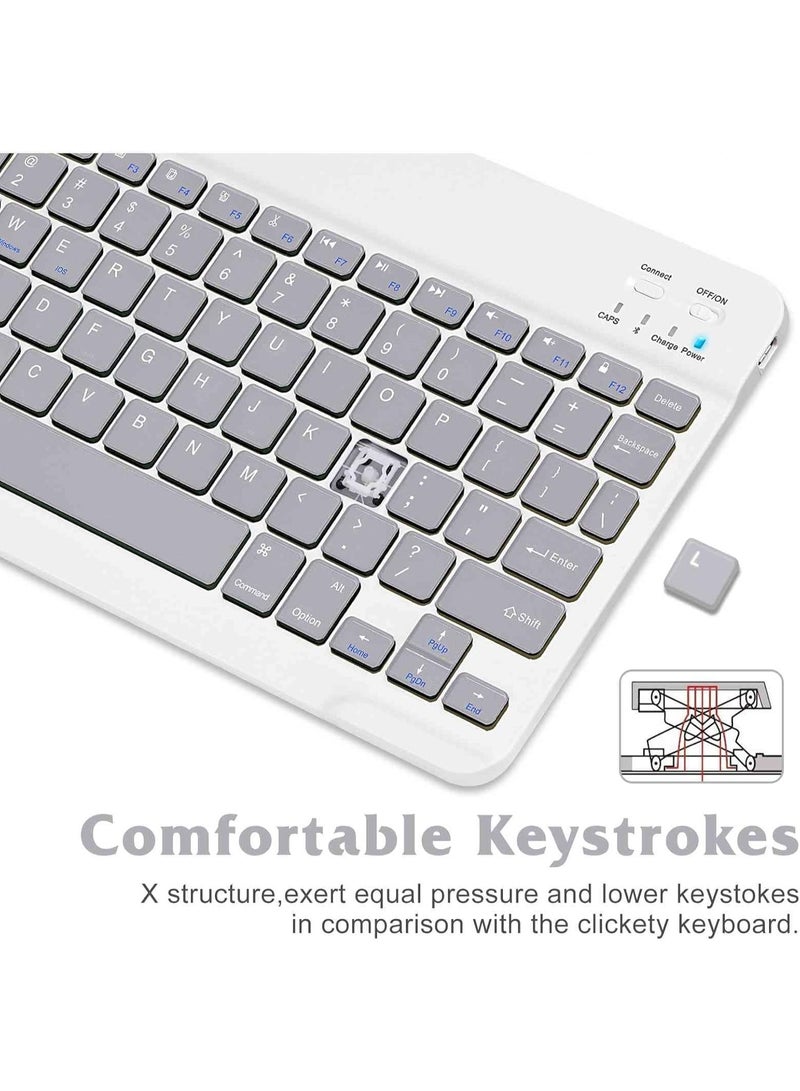 MUNTAQI Rechargeable Bluetooth Keyboard and Mouse Combo – Ultra-Slim Wireless Arabic/English Keyboard with Mouse for Android, Windows, Tablet, Laptop, Cell Phone – Compact, Portable Keyboard Mouse Set - Image 3
