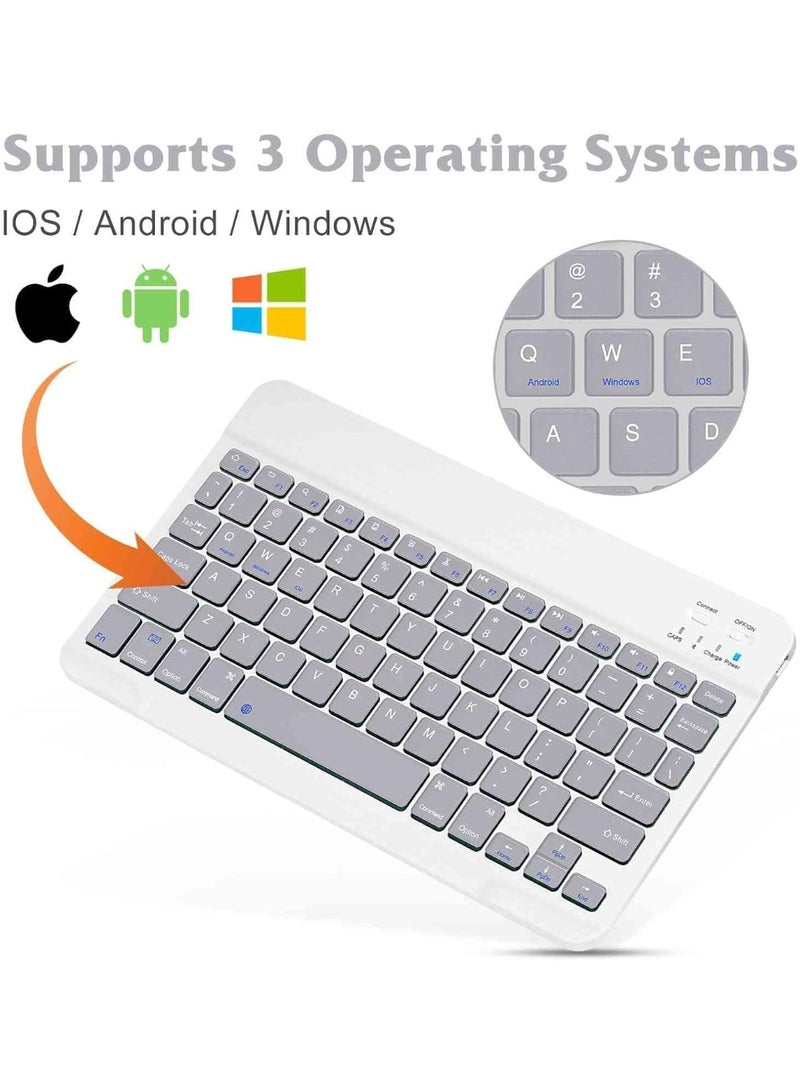 MUNTAQI Rechargeable Bluetooth Keyboard and Mouse Combo – Ultra-Slim Wireless Arabic/English Keyboard with Mouse for Android, Windows, Tablet, Laptop, Cell Phone – Compact, Portable Keyboard Mouse Set - Image 4