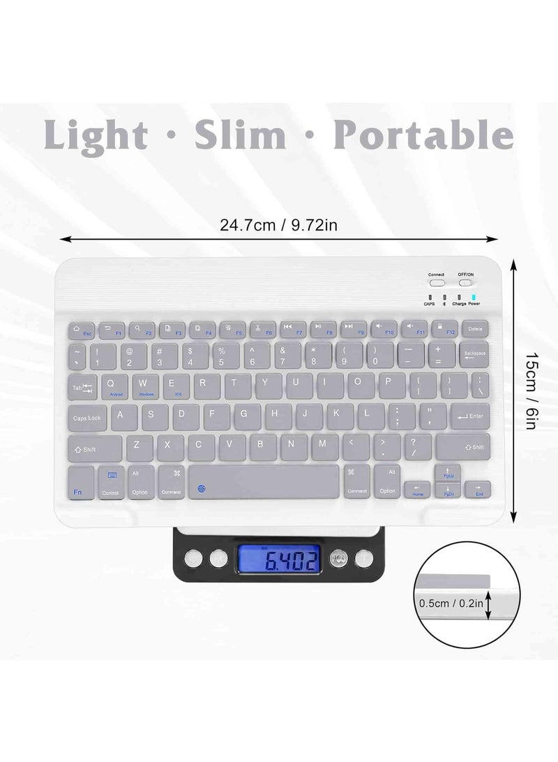 MUNTAQI Rechargeable Bluetooth Keyboard and Mouse Combo – Ultra-Slim Wireless Arabic/English Keyboard with Mouse for Android, Windows, Tablet, Laptop, Cell Phone – Compact, Portable Keyboard Mouse Set - Image 2