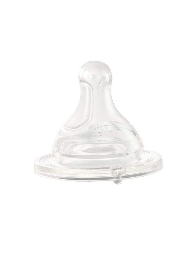 شيكو حلمة فيزيوتيت المضادة للمغص للأطفال (2+ أشهر) عبوة من قطعتين | حلمة سيليكون ناعمة الملمس من Perfect Latch | تدفق متوسط | مناسبة لزجاجات الرضاعة ذات الرقبة العريضة | خالية من مادة BPA - Image 2