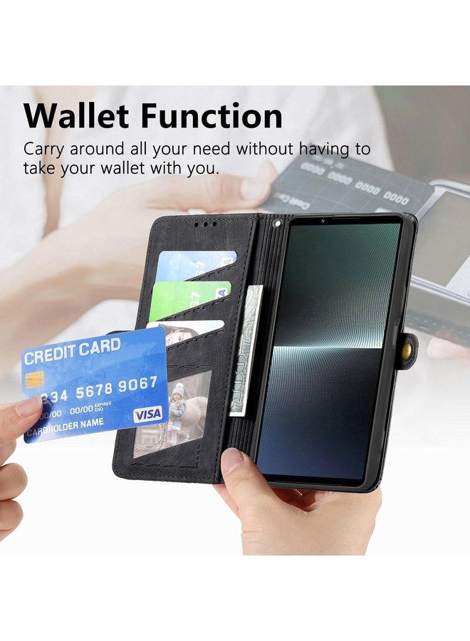 HuHa For Sony Xpreia Ace 3 Geometric Zipper Wallet Side Buckle Leather Phone Case(Black)  - Image 5