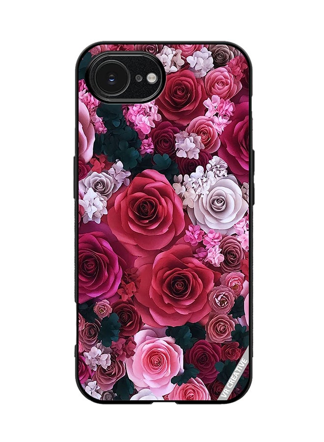 Protective Case Cover For Apple iPhone 16e Rose Flower Design Multicolour