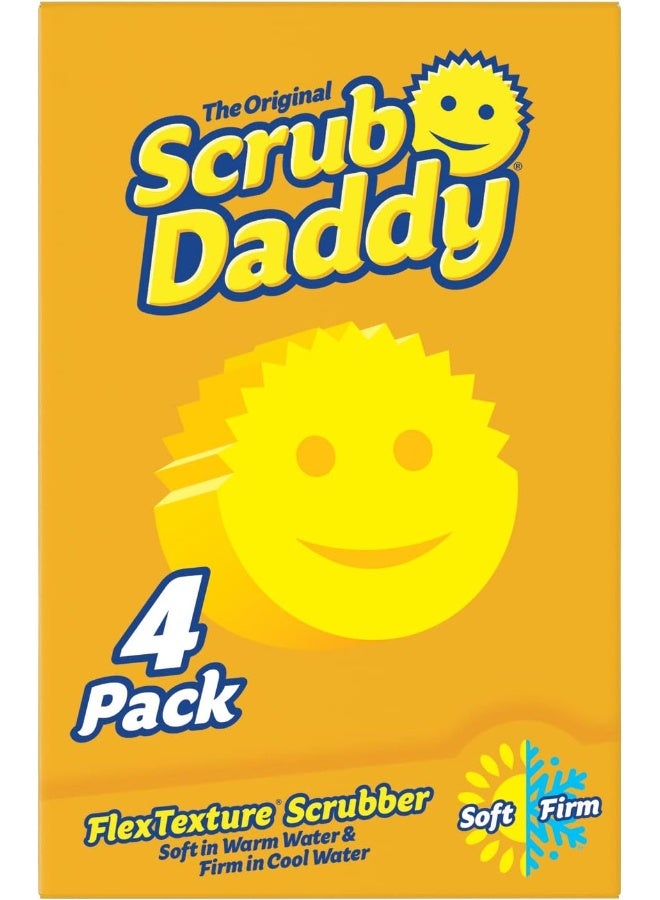 Scrub Daddy Original 4 Pack, Cleaning Sponges for Washing Up, Dish and Kitchen Sponge - Image 1