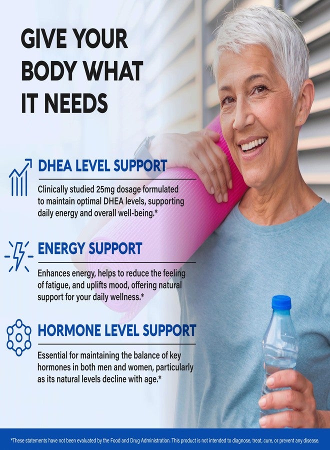 NUTRAHARMONY DHEA 25mg - Micronized DHEA Supplement for Women & Men - Clinically Proven Strength & Bioavailable - Healthy Aging, Hormone Balance & Energy Level Support - Vegan & NON-GMO - Made in USA, 120 Capsules - Image 2