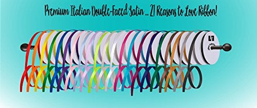 Jillson Roberts Bulk 5/8-Inch Double Faced Satin Ribbon Available in 21 Colors, Navy, 100 Yard Spool (BFR0926) - Image 2