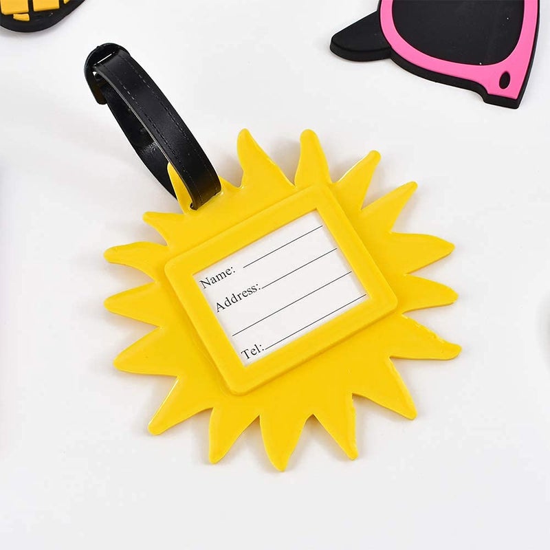 Viociwuo Unique Cute Luggage Tags For Women Men  Travel Suitcase Tags Summer Beach Luggage Tags Series Identify Label With Loop 6Pcs - Image 5
