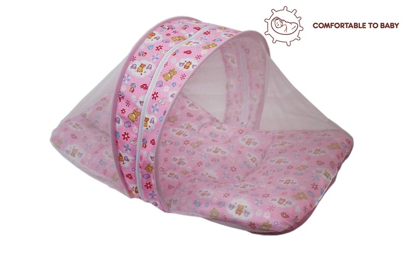 KooKyKooby Baby Mosquito and Insect Protection Net with Bedding (NEWPINK) - Image 2