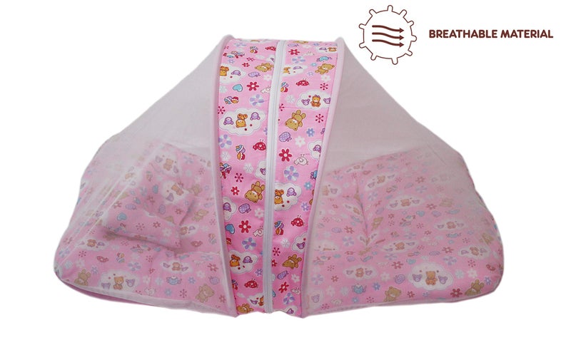 KooKyKooby Baby Mosquito and Insect Protection Net with Bedding (NEWPINK) - Image 3