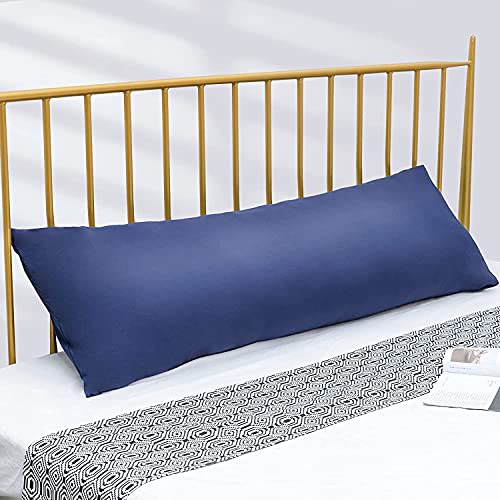 ATOOTFUSION Polyester Luxury Ultra Soft Full Body Pillow Insert for Sleeping (Navy Blue, 20"x54") - Image 2