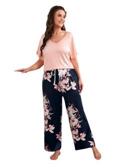 Home Leaf Pants Pajama - Special Size - Pink