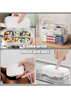 YQbest Large Medicine Storage Box, Portable Medical Box Family First Aid Empty Medicine Storage Box, 3 Layers Multipurpose Storage Box for Medicine Box Sewing Box Organizer Jewelry Storage  - Image 3