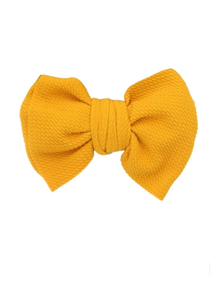 Bambimici Mira Assorted Big Ribbon Bow Headband For Babies Green, Yellow & Army Print - Image 2