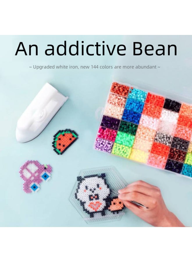 Yuanpai شعبية 5mm24 اللون مطابقة الفاصوليا دعوى التكامل مطابقة الفاصوليا DIY الأطفال اليدوية لغز تجميع ثلاثي الأبعاد اللعب - اللون: صغير Pindou 24 شبكة إعادة التعبئة حزمة 96 لون رقم 3 - Image 2