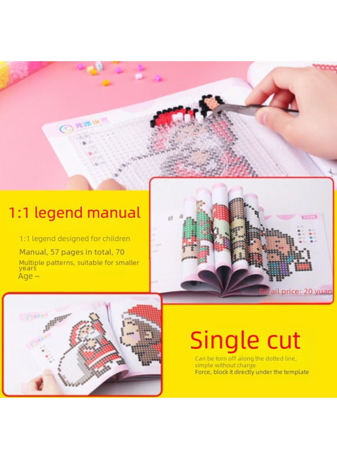 Yuanpai شعبية 5mm24 اللون مطابقة الفاصوليا دعوى التكامل مطابقة الفاصوليا DIY الأطفال اليدوية لغز تجميع ثلاثي الأبعاد اللعب - اللون: صغير Pindou 24 شبكة إعادة التعبئة حزمة 96 لون رقم 3 - Image 4