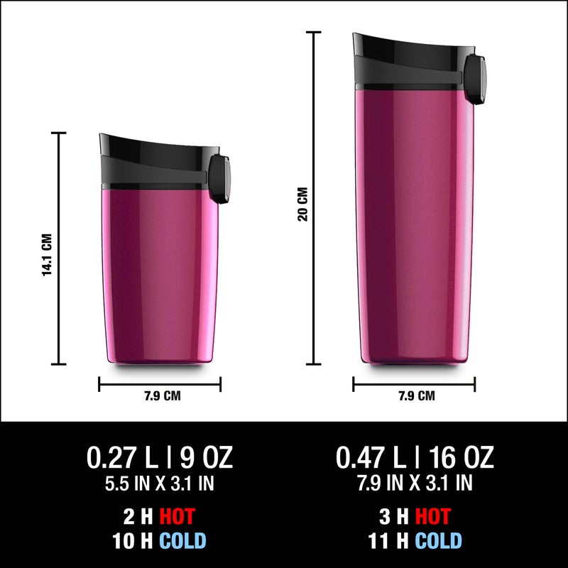Sigg - Insulated Coffee Cup - Travel Mug Miracle Berry - Hot & Cold. Leakproof. BPA Free - 18/8 Stainless Steel - 16 Oz - Image 5