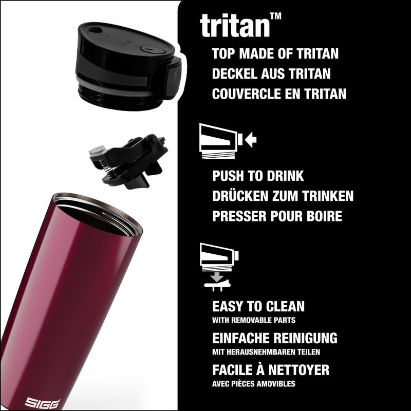 Sigg - Insulated Coffee Cup - Travel Mug Miracle Berry - Hot & Cold. Leakproof. BPA Free - 18/8 Stainless Steel - 16 Oz - Image 4