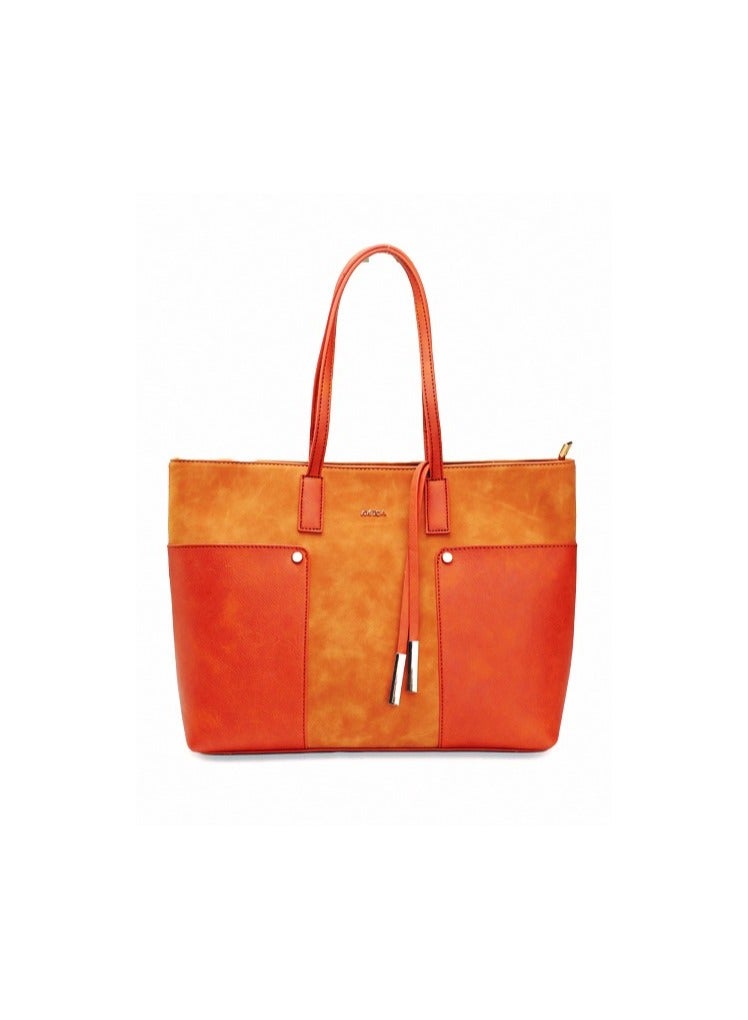 AMICA Alma Double Handle Tote Bag for Women - Brown - Image 1