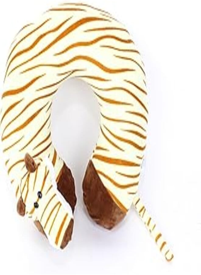 Generic - Generic Comfy Neck Support Soft Fiber Travel Neck Pillow U-Shape For Car, Travel, Office,Airplane and Gifts - Tiger - Image 1