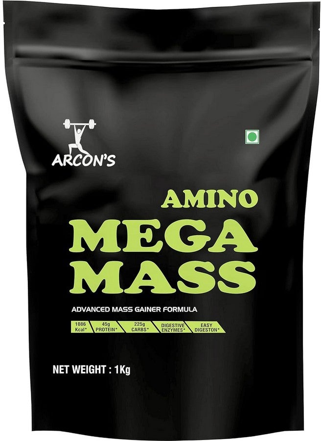 أركون أمينو ميجا ماس أدفانس لزيادة الوزن مع إضافة إنزيمات هضمية (بسكويت وكريمة، 1 كجم) - Image 1