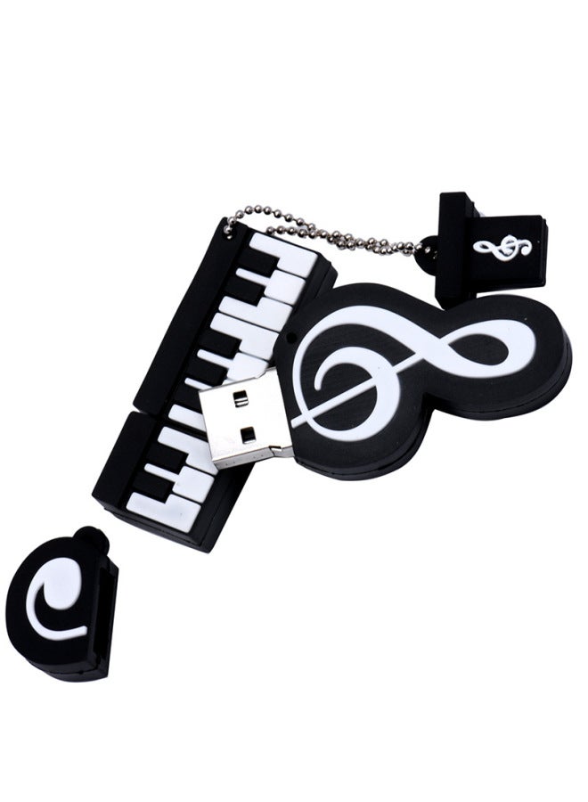 Loquat Musical Instrument USB Flash Drive Cute Cartoon U Disk Guitar Violin U Disk Souvenir 64GB Gift Creative Gift Musical Note-Color:4-Capacity:64GB  - Image 4