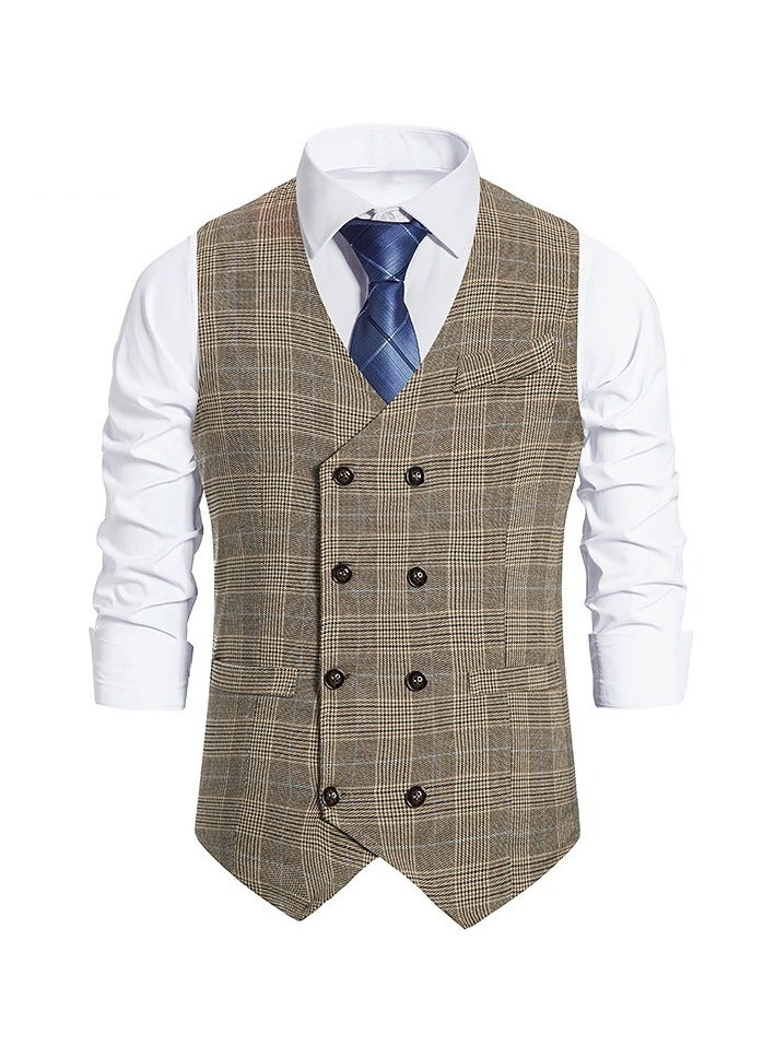 KUYING New Fashionable Herringbone Patterned Suit Vest  - Image 1