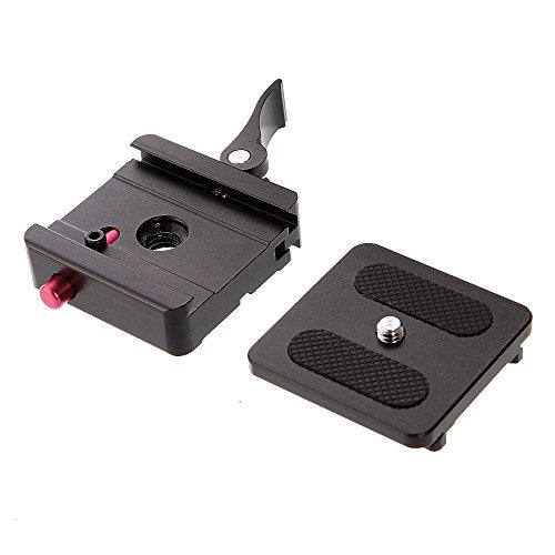 Hersmay P50 Camera Quick Rlease Clamp with 1/4" Quick Release Plate 3/8" Mounting Screw for Tripod Ball Head Compatible with Arca Swiss Standard - Image 3