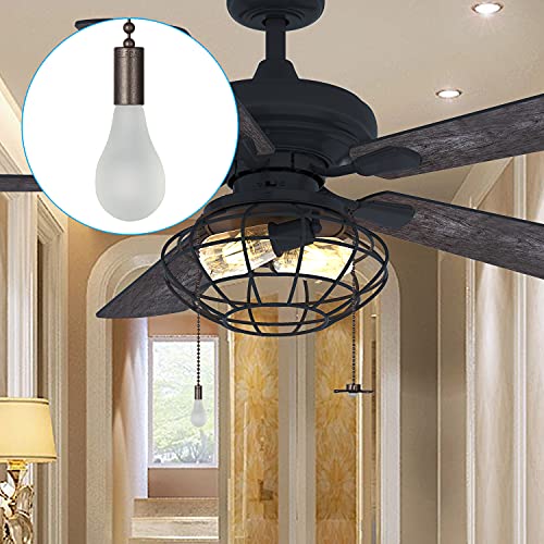 LDCREEE Ceiling Fan Pull Chain , Including 4Pcs Beaded Ball Fan Pull Chain Pendant, Extra 8Pcs Pull Loop Connectors, 2Pcs 36 inches Fan Pull Chain Extension. (Oil Rubbed Bronze) - Image 5